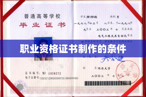 淅川职业资格证书制作的条件