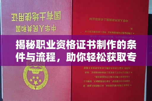 淅川揭秘职业资格证书制作的条件与流程，助你轻松获取专业认证