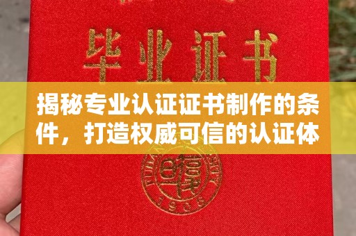 淅川揭秘专业认证证书制作的条件，打造权威可信的认证体系